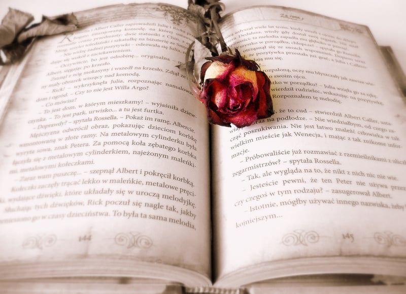 Book Page Rose Bouquets